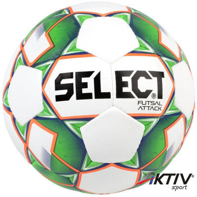 Futsal labda Select Attack fehér-zöld