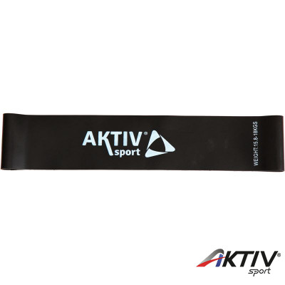 Láberősítő gumihurok Aktivsport fekete extra erős