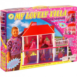 Csomagolás sérült babaház bútorokkal 82x25,5x80 cm