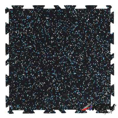 Talajvédő szőnyeg Trendy 50x50x0,8 cm gumi fehér-kék