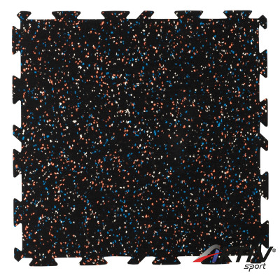 Talajvédő szőnyeg Trendy 50x50x0,8 cm gumi fehér-kék-narancssárga