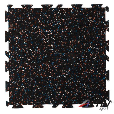 Talajvédő szőnyeg Trendy 50x50x0,8 cm gumi fehér-kék-narancssárga