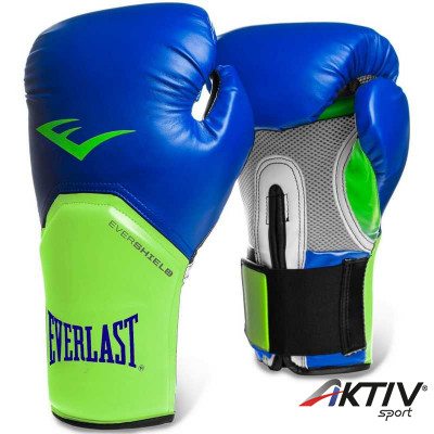 Edzőkesztyű Everlast Pro Style Elite kék-zöld