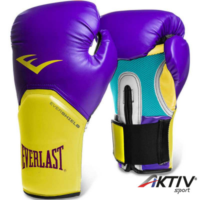 Edzőkesztyű Everlast Pro Style Elite lila-sárga