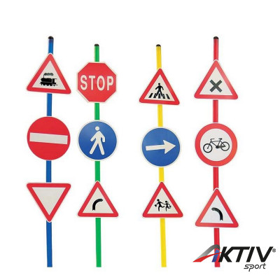 Kresz tábla szett A téglalap talppal