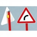 Kresz tábla szett A téglalap talppal