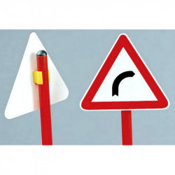 Kresz tábla szett A téglalap talppal