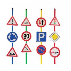 Kresz tábla szett B négyzetes talppal Játék Italveneta Didattica