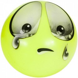Gumilabda Smiley 14 cm sárga Sportszer Mese labda