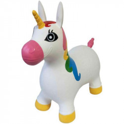 Ugráló unikornis 60 cm fehér Játék Vegatoys