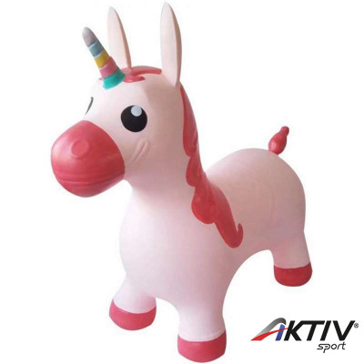 Ugrálófigura unikornis rózsaszín