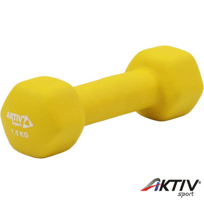 Aktivsport súlyzó neoprén 1,5 kg citrom