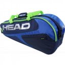 Tenisztáska Head Elite 6R Combi kék-zöld