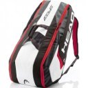 Tenisztáska Head Djokovic 9R Supercombi fekete-fehér-piros