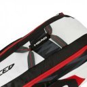Tenisztáska Head Djokovic 9R Supercombi fekete-fehér-piros