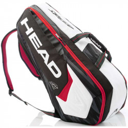 Tenisztáska Head Djokovic 9R Supercombi fekete-fehér-piros
