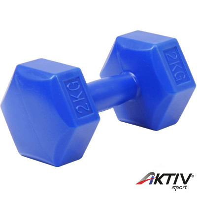 Kézisúlyzó cementes Aktivsport 2 kg kék