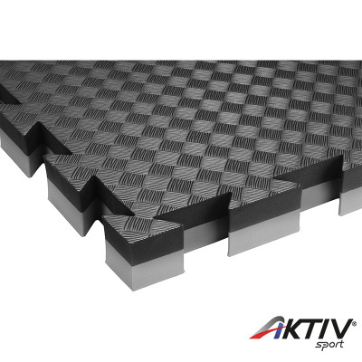 Puzzle szőnyeg Trendy Double Competition Judo 100x100x4 cm fekete-szürke