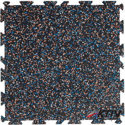 Talajvédő szőnyeg Trendy 50x50x1,5 cm fehér-kék-narancssárga