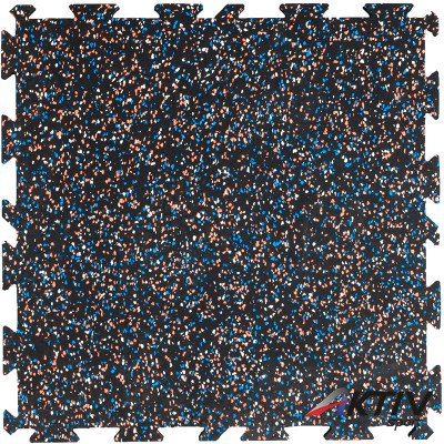 Talajvédő szőnyeg Trendy 50x50x1,5 cm fehér-kék-narancssárga