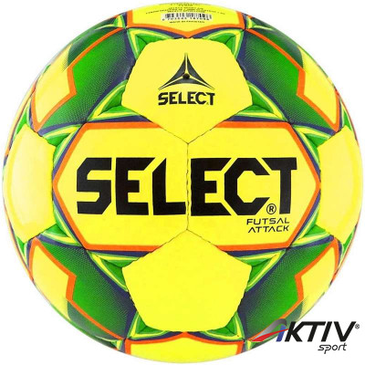 Futsal labda Select Attack Shiny sárga-zöld