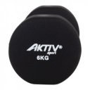 Súlyzó neoprén Aktivsport 6 kg fekete