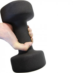 Súlyzó neoprén Aktivsport 6 kg fekete