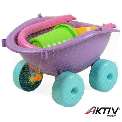 Homokozó szett talicskában lila