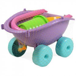 Homokozó szett talicskában lila Játék Dohány Toys