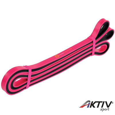 Erősítő gumiszalag HMS Premium fekete-rózsaszín gyenge