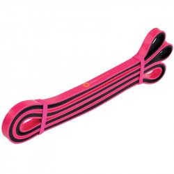 Erősítő gumiszalag HMS Premium fekete-rózsaszín gyenge Fitness HMS