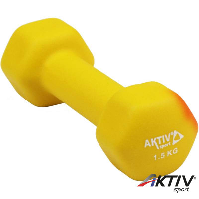 Szépséghibás Aktivsport súlyzó neoprén 1,5 kg citrom