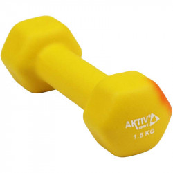 Szépséghibás Aktivsport súlyzó neoprén 1,5 kg citrom Fitness Aktivsport