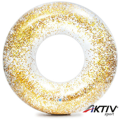 Csillám úszógumi Intex átlátszó arany
