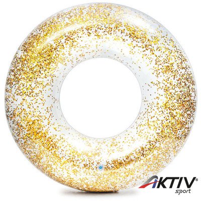 Csillám úszógumi Intex átlátszó arany