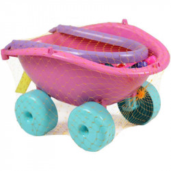 Homokozó szett talicskában rózsaszín Játék Dohány Toys