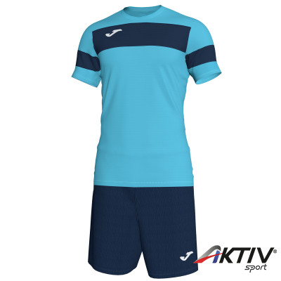 Labdarúgó mez szett Joma Academy türkizkék-sötétkék csíkos