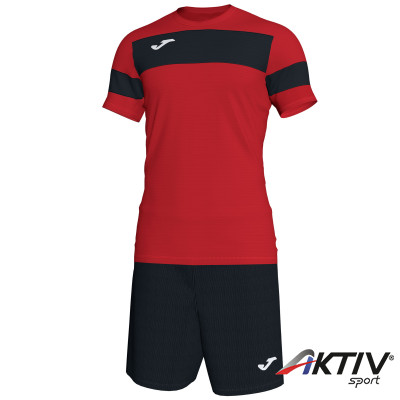 Labdarúgó mez szett Joma Academy piros-fekete csíkos