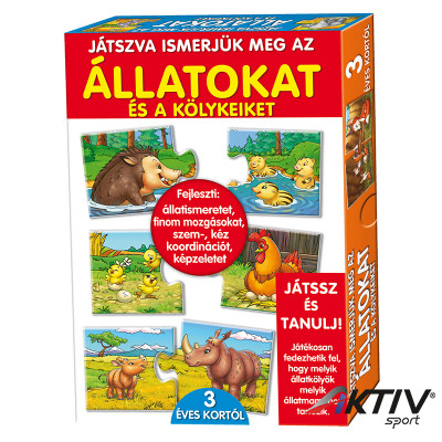 Játszva ismerjük meg az állatokat és a kölykeit