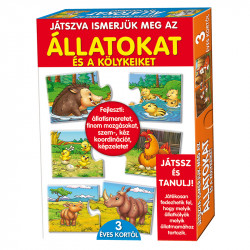 Játszva ismerjük meg az állatokat és a kölykeit Szórakoztató játékok Dohány Toys