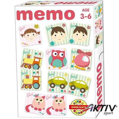 Memóriajáték Memo Domino Fiú, lány