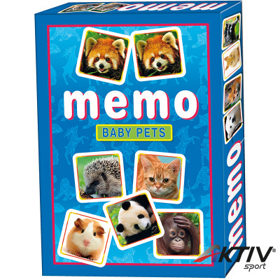 Memóriajáték Memo Domino Baby Pets