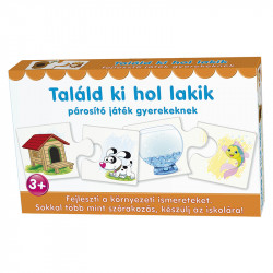 Párosító játék Találd ki hol lakik Logikai játékok