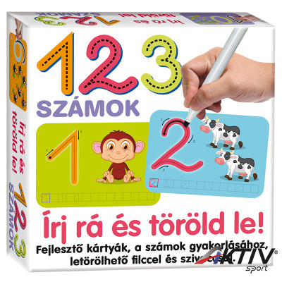 Írj rá és töröld le 123 számok