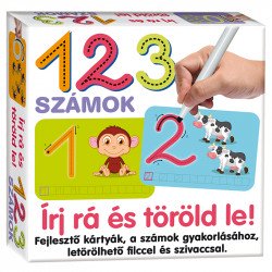 Írj rá és töröld le 123 számok Szórakoztató játékok Dohány Toys