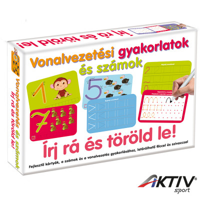 Írj rá és töröld le Vonalvezetési gyakorlatok és számok