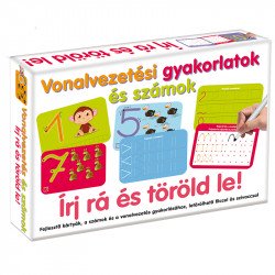 Írj rá és töröld le Vonalvezetési gyakorlatok és számok Szórakoztató játékok Dohány Toys