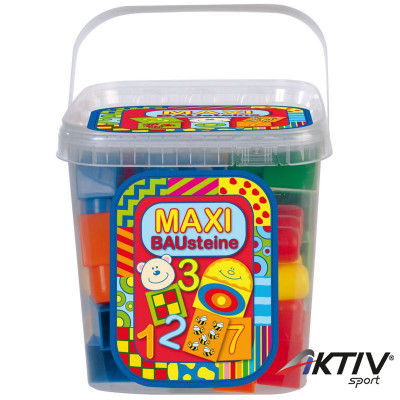Építőkocka Maxi Bausteine vödörben 32 db