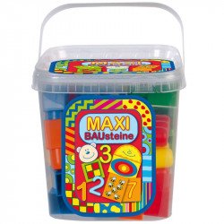 Építőkocka Maxi Bausteine vödörben 32 db Játék Dohány Toys