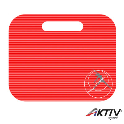 Mini fitnesz szőnyeg füles Trendy 35x30x1,5 cm piros